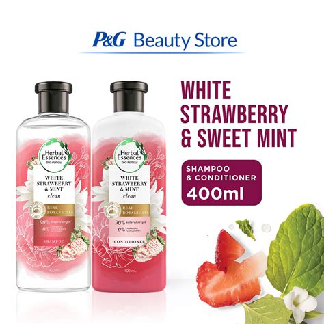 Herbal Essences Clean White Strawberry And Sweet Mint Shampoo Conditioner 400ml Shopee Philippines