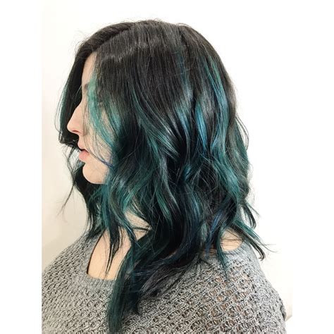 Fixed A Streaky Teal Highlight And Created A Balayage Look And