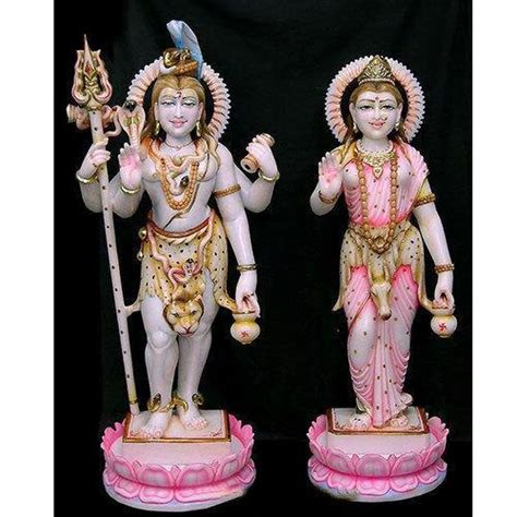 multicolor hindu shiv and parvati statue for worship size 12 72 inch rs 10000 id 6172074133