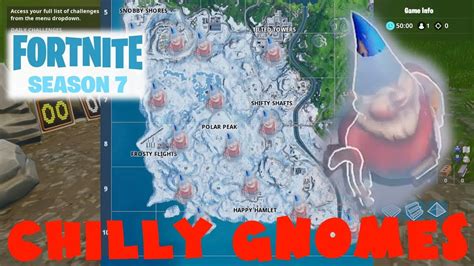 Chilly Gnomes Challenge Locations Guide Fortnite Battle Royale