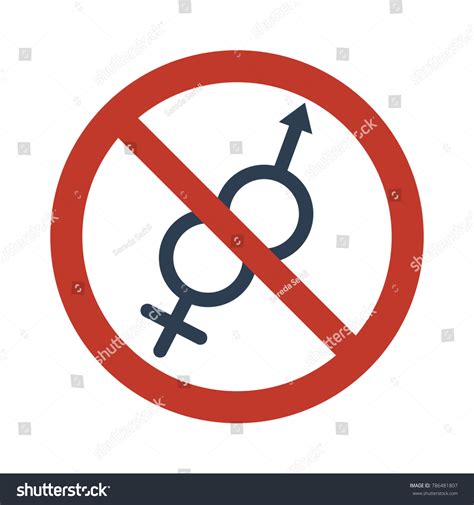 No Sex Sign On White Background Stock Vector Royalty Free 786481807