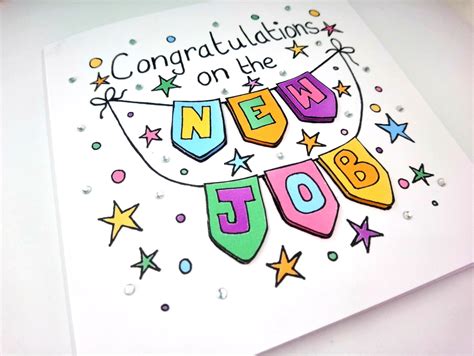 Congratulations On Your New Job Card Job Card New Job Etsy