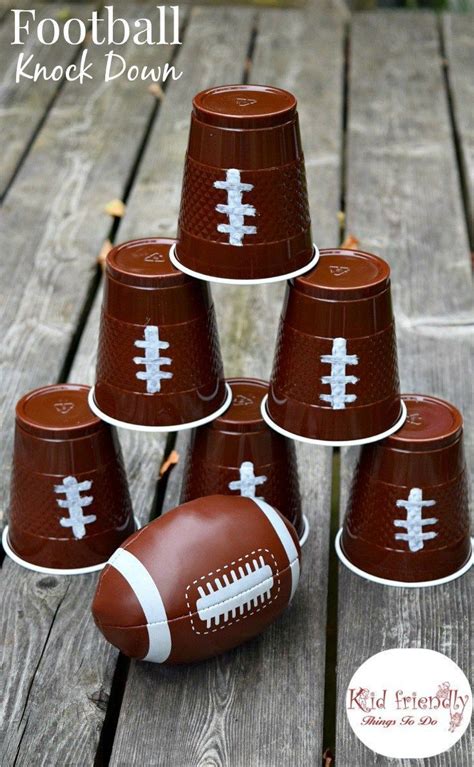Football Knock Down Game Football Watch Party Ideas Recipes And