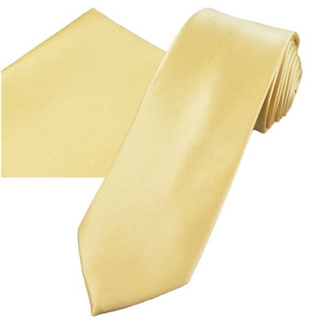 Plain Lemon Men S Satin Tie Pocket Square Handkerchief Set From Ties