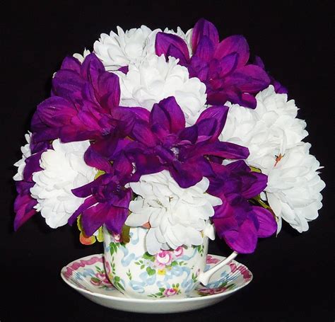 Check spelling or type a new query. Silk Flower Arrangement Purple Dahlias White Mums. Cup
