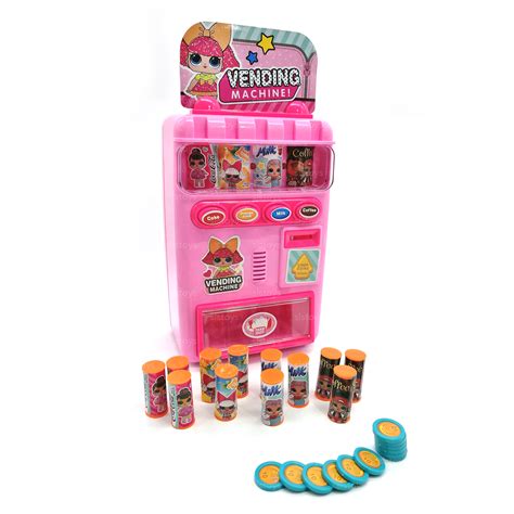 We ensure origin and we never sell copies. Cute Talking Vending Machine Pink Surprise Doll Kids Pretend Play
