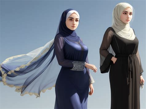 Generator Seni Ai Dari Teks A Woman Wearing A Hijab With Big Boobs Dressed In Img