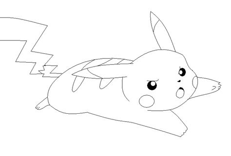 Pikachu Lineart 3 By Anime Bases Free On Deviantart