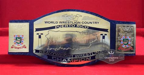 Wwa Puerto Rico World Wrestling Country Championship Title Belt