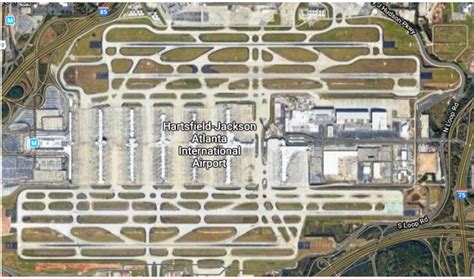 Example airport layout (from atlanta hartsfield (atl. 14 Taxiway Markings, Signs, and Lights Explained By A Pilot