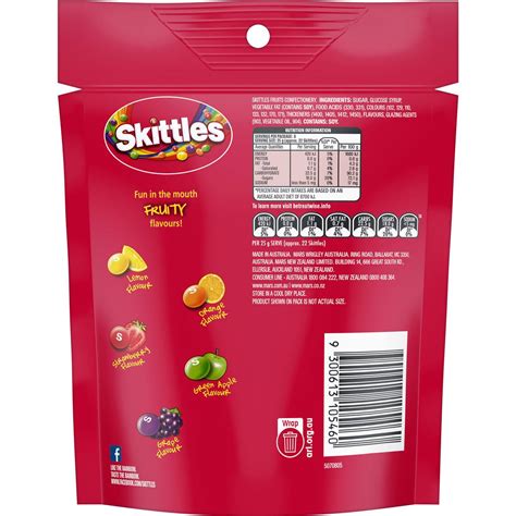 Skittles Fruits Chewy Lollies Party Share Bag 200g Woolworths