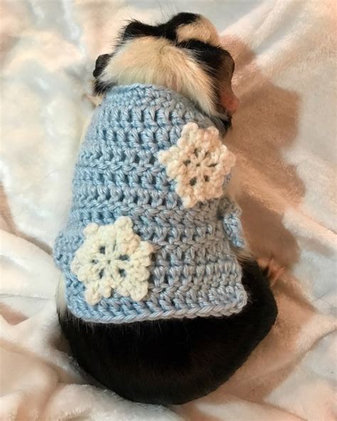 Crochet Pattern Guinea Pig Snowflake Sweater Guinea Pig Etsy