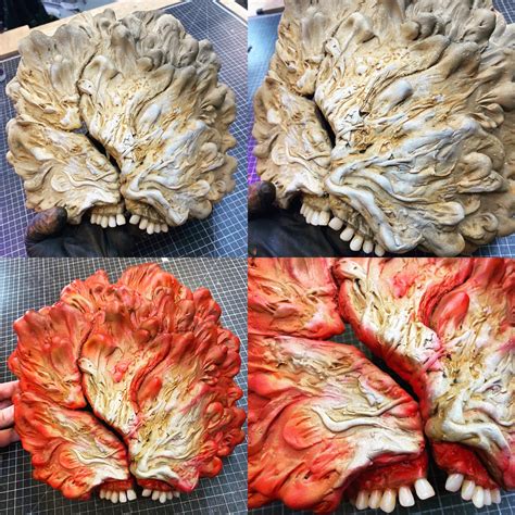 The Last Of Us Clicker Mask Wip The Base Colors Have Been Applied