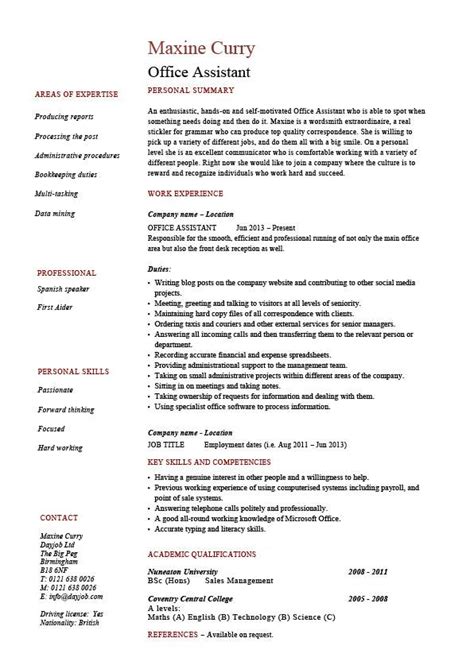 Assistant manager resume sample inspires you with ideas and examples of what do you put in the objective, skills, responsibilities and duties. Office Assistant resume, administration, example, sample, references, tying, staff, work, letters