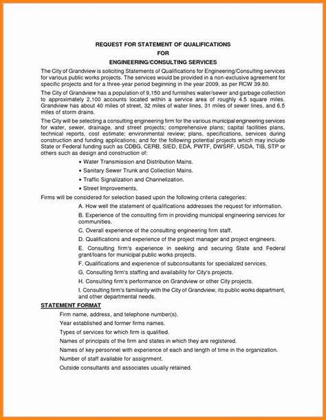 50 Lovely Statement Of Qualifications Template Free In 2020 Document