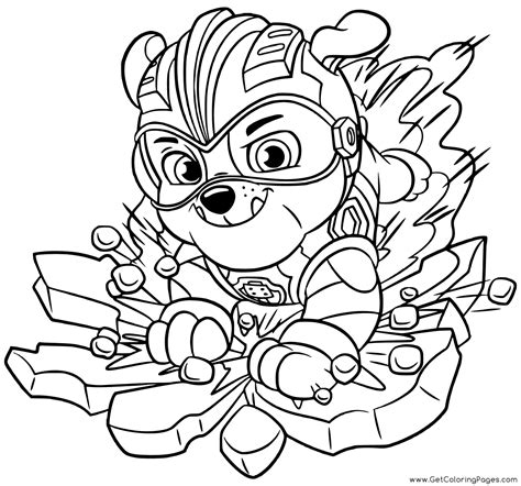 Zuma Mighty Pups Coloring Pages Paw Patrol Mighty Pups Coloring Pages