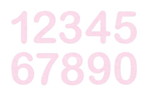 10 Watercolor Pink Numbers Cliparts Instant Download Etsy