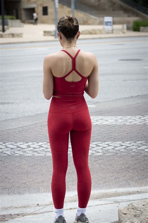 fit hottie in tight red leggings perfect ass spandex leggings and yoga pants forum