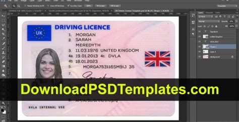 Uk Drivers License Template Templates Drivers License Card