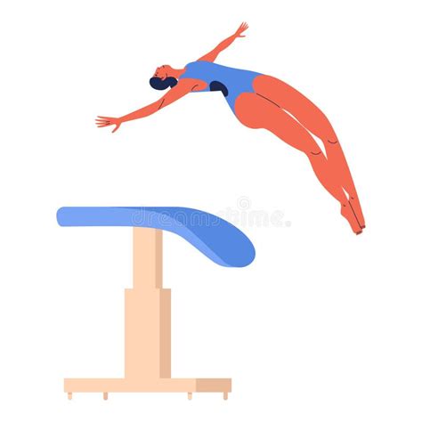 men s gymnastics vault stock illustration illustration of renderings 3917698
