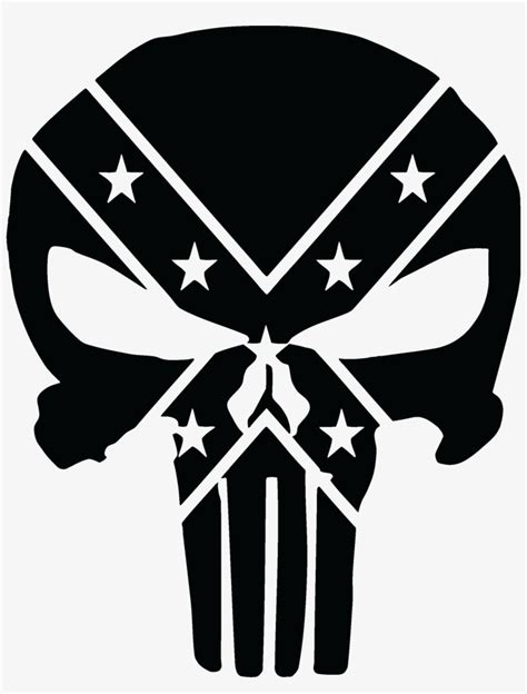 The Punisher Rebel Flag Vinyl Graphic Decal Vinyl Graphic Rebel Flag