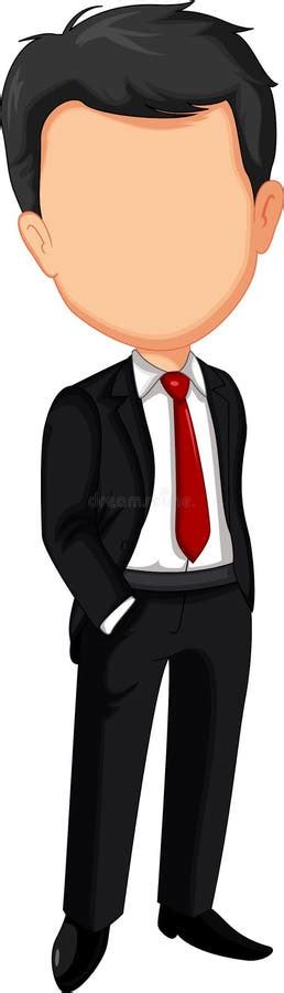 Business Man Cartoon Without Face Stock Illustration Illustration Of