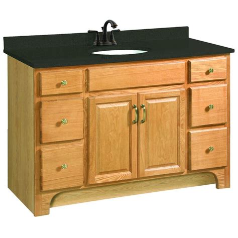 Get unfinished oak 48 sink base cabinet with two doors, two false drawer fronts, is assembled, and can be stained or painted to suit any kitchen design. Design House Wyndham 48 in. W x 21 in. D Unassembled ...