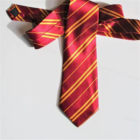 Harry Potter Tie Necktie Polyester Gryffindor Wizard School Etsy