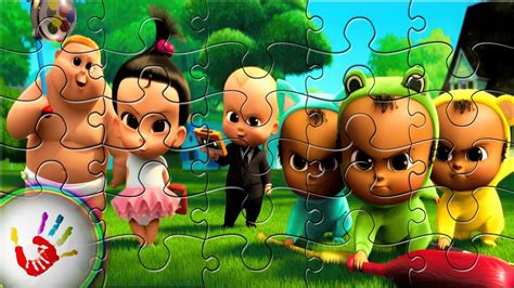 The Boss Baby Jimbo Triplets And Staci Puzzle Video For Kids Coloring
