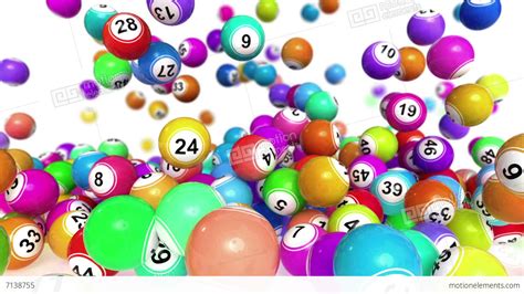 Falling Bingo Balls Stock Animation 7138755