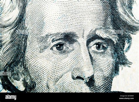 Close Up View Portrait Of Andrew Jackson On The One Twenty Dollar Bill