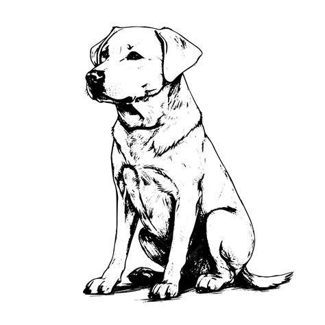 Premium Vector Dog In The Style Of Hand Drawn Sketch