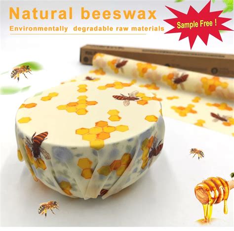 Organic Reusable Beeswax Wrap Storing Sandwiches And Vegetables For