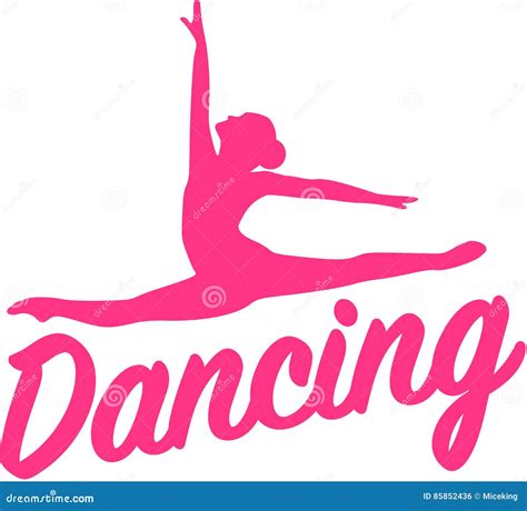 Dancing Silhouette With Word Stock Vector Illustration Of Freestyle