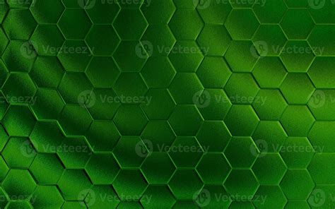 Realistic Green Honeycomb Or Hexagonal Pattern Background Elegant