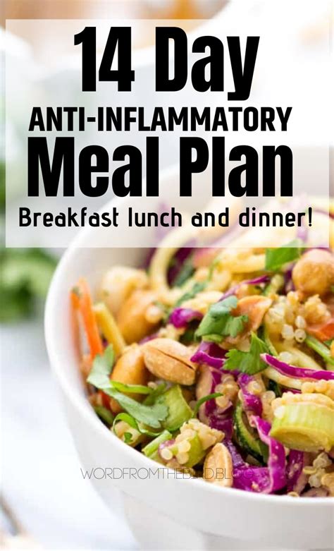 2 Week Anti Inflammatory Meal Plan Breakfast Lunch And Dinner Recipes