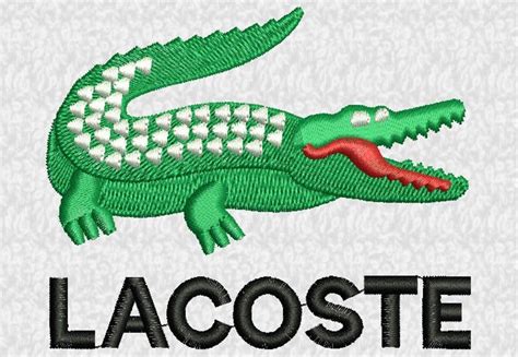 Lacoste Crocodile Logo 4 Sizes 4 Colors Embroidery Design
