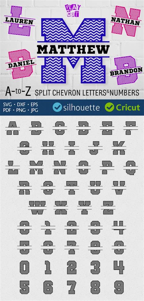 Split Chevron Font Svg Sport Monogram Svg Varsity Letters For Etsy