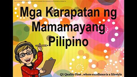 Mga Karapatan Ng Mamamayang Pilipino Melc Based Youtube