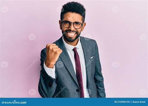 Handsome Hispanic Business Man With Beard Wearing Business Suit And Tie