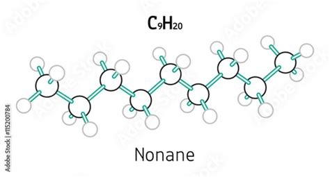 C9h20 Nonane Molecule Buy This Stock Vector And Explore Similar