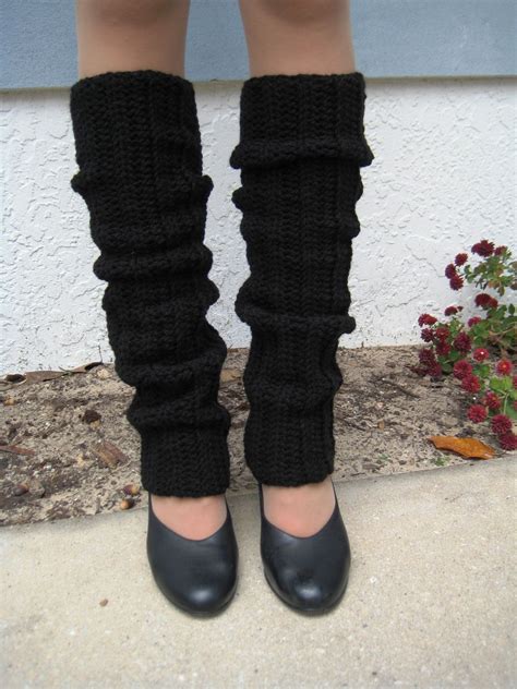 black knit leg warmers crocheted leggings handmade etsy knit leg warmers crochet leg