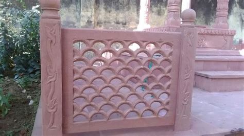 Polished Mm Red Sandstone Railing Jali At Rs Sq Ft In New Delhi