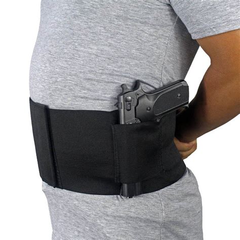 Tactical Belly Band Holster For Concealed Carry W Dual Mag Pouch Fit 38 50 Inch Ebay