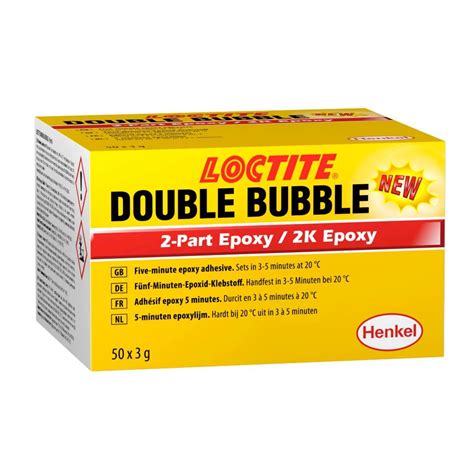 Loctite Ea Double Bubble 2 Part Epoxy Bonding Adhesive Kit 50 X 3gm