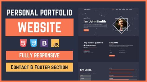 Personal Portfolio Website Using Html Css Javascript One Page Website YouTube
