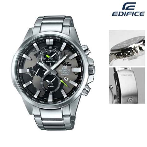 jual jam tangan pria casio edifice ef 303 silver list hitam ori bm di lapak time indonesian