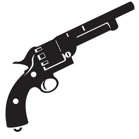 Handgun Revolver Silhouette Free Svg