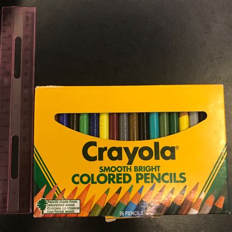 Vintage 1992 Crayola 36 Colored Pencils Hobbies And Toys Stationery