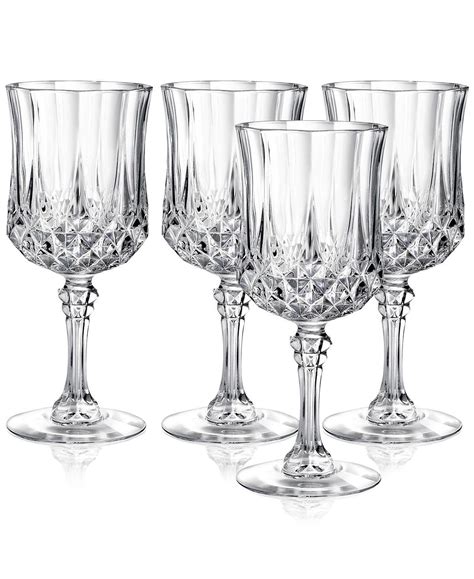 Cristal D Arques Longchamp Set Of 4 Wine Glasses 7 Oz 24 Lead Crystal